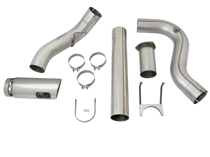 AFE 49-03090-P 5in DPF-Back Alum Steel Exhaust System w/Polished Tip 2017 fits