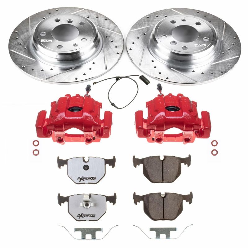 PowerStop KC5711 26 fits BMW 740i Rear Z26 Street Warrior Brake Kit w/Calipers