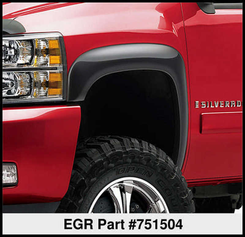 EGR 751504 07-13 Chev fits Silverado 6-8ft Bed Rugged Look Fender Flares - Set (751504)