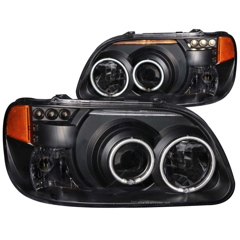 ANZO 111132 1901 fits Ford 95-20 Explorer Projector Headlights w/ Halo Black 1 pc
