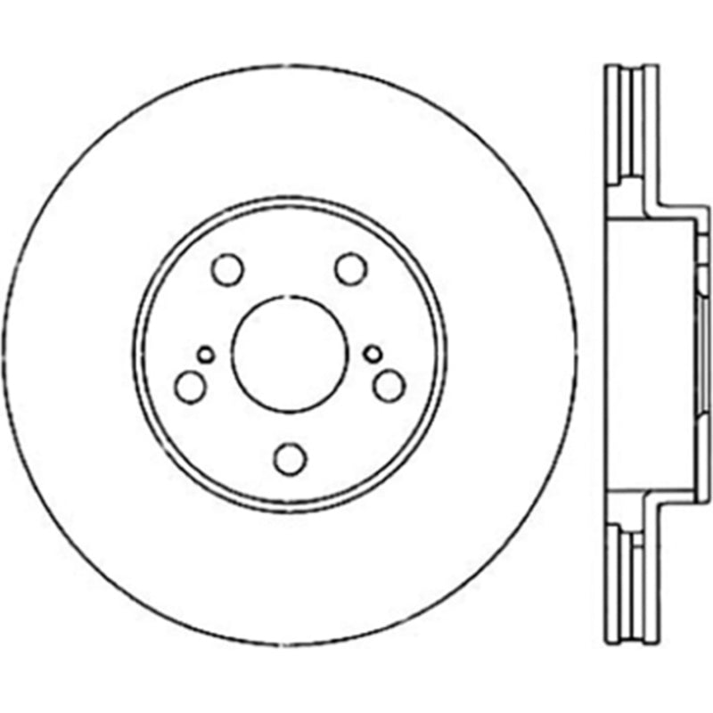 Stoptech 126.44114CSR Power Slot 00-05 Celica GTS/ 01-05 GT/ 05-09 Scion tC CRYO Front Right Rotor
