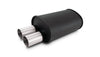 Vibrant 12325 power Flat Blk Muffler 9.5x6.75x15in Body 2.5in In ID 3in Tip OD