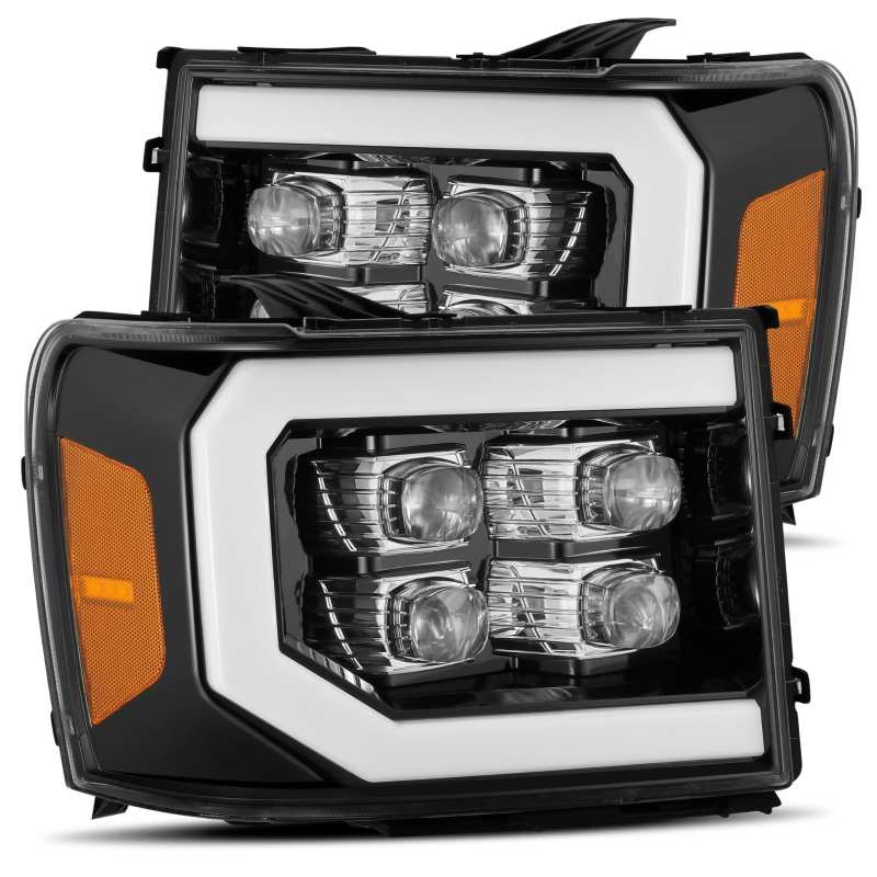 AlphaRex 880608 fits GMC 07-13 1500HD NOVA LED Proj Headlights Plank Style Chro