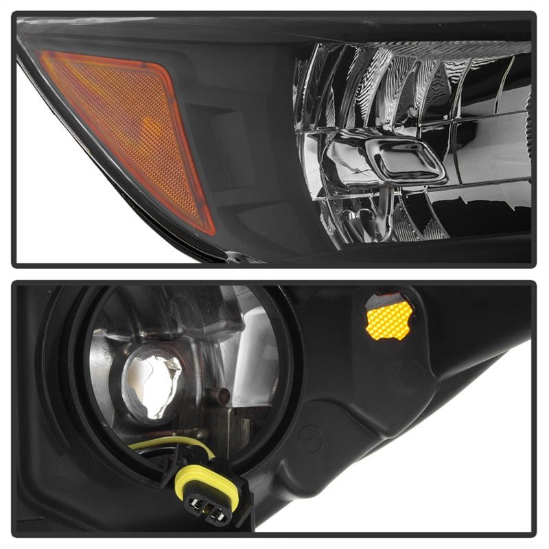xTune 9042454 13-16 fits Ford Escape OEM Style Headlights -Black (HD-JH-FESCA13