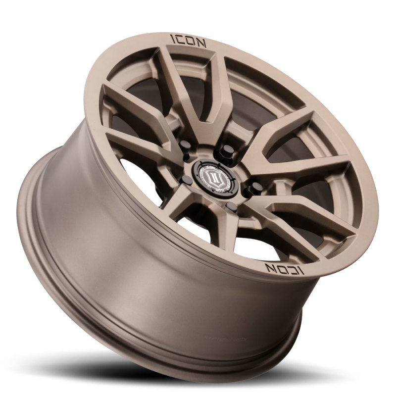 ICON 2617855557BR Vector 5 17x8.5 5x150 25mm Offset 5.75in BS 110.1mm Bore Bronze Wheel