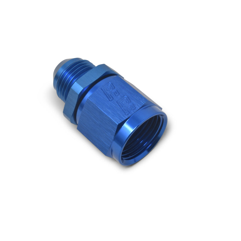 Russell 660000 Performance BLUE ANODIZED -6 TUBE COUPLING NUT W/ FLARED REDUCER TO -4 AN MALE