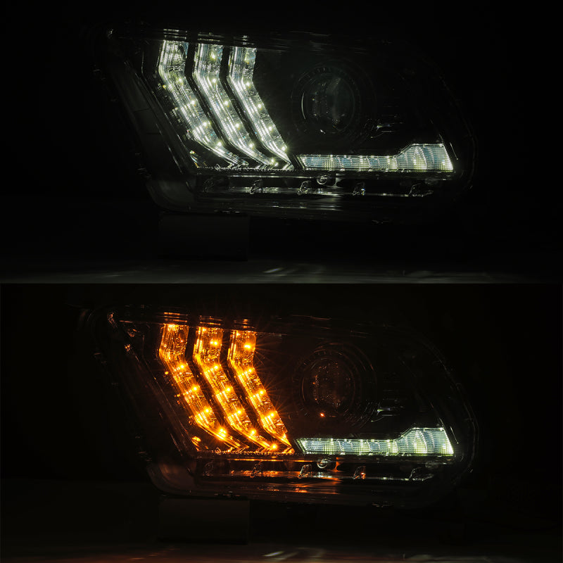 AlphaRex 880110 fits Ford 10-12 Mustang PRO-Series Projector Headlights Plank S