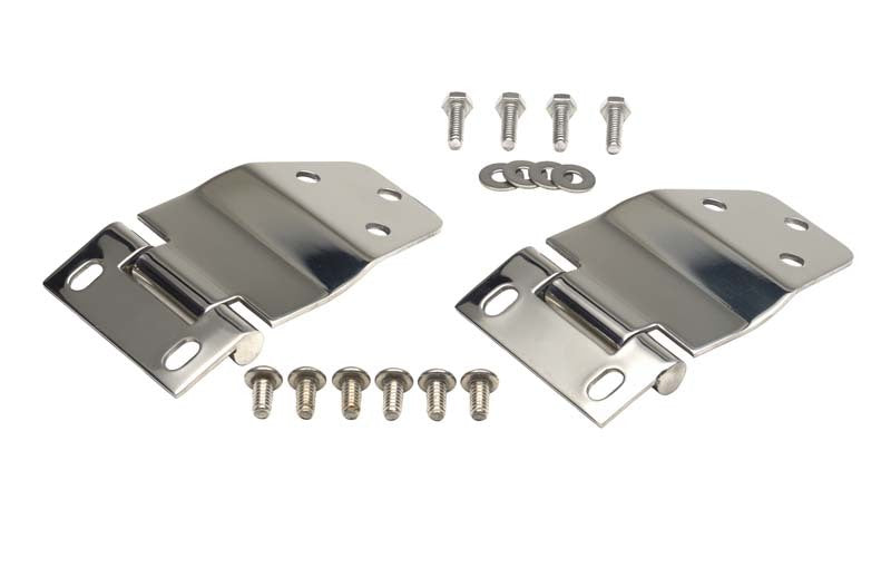 Kentrol 30421 fits Jeep 77-86 CJ7 Liftgate Hinge Pair - Polished Silver