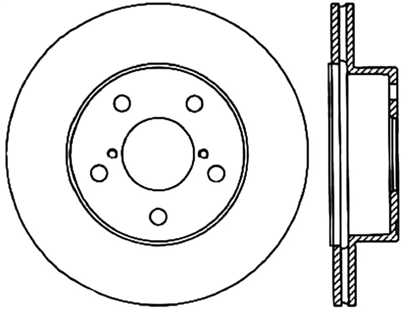 Stoptech 127.47023L 05-07 fits Subaru Impreza WRX/STi Slotted & Drilled Left Rear Rotor