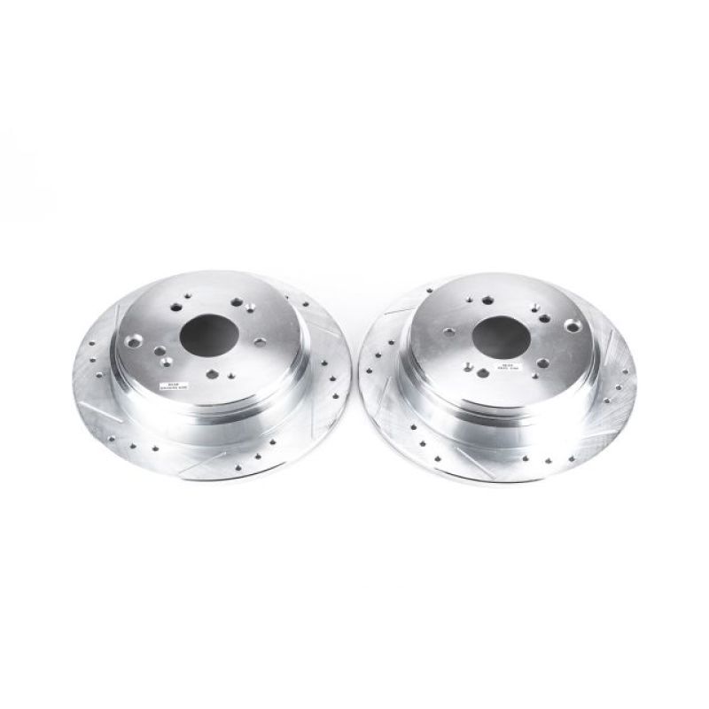 PowerStop fits Honda 02-04 Odyssey Rear Evolution Drilled & Slotted Rotors -