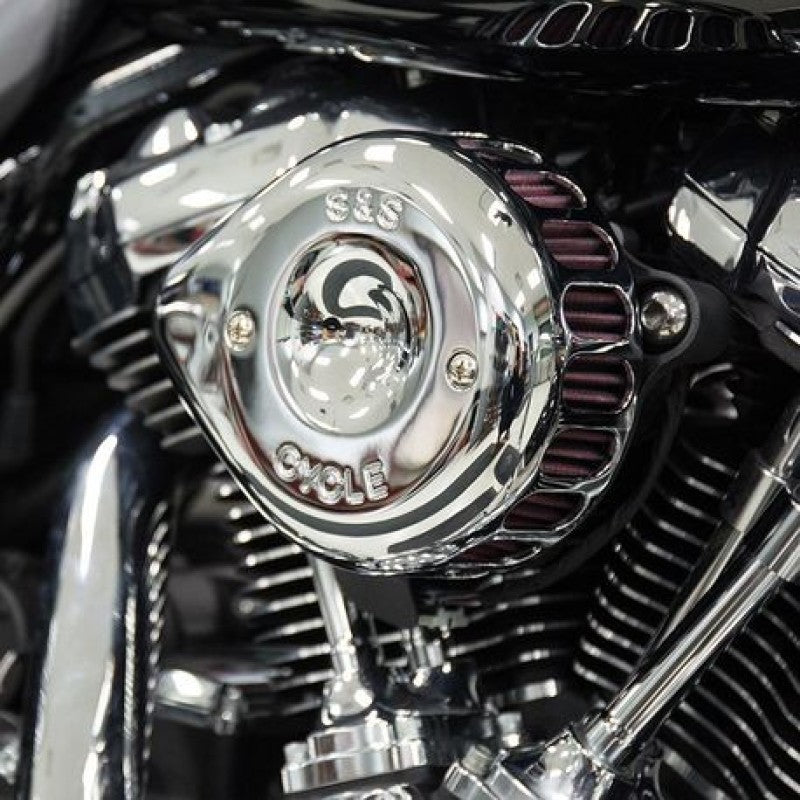 S&S 170-0436C Cycle 2017+ M8 Models Stealth Air Cleaner Kit w/ Gloss Black fits