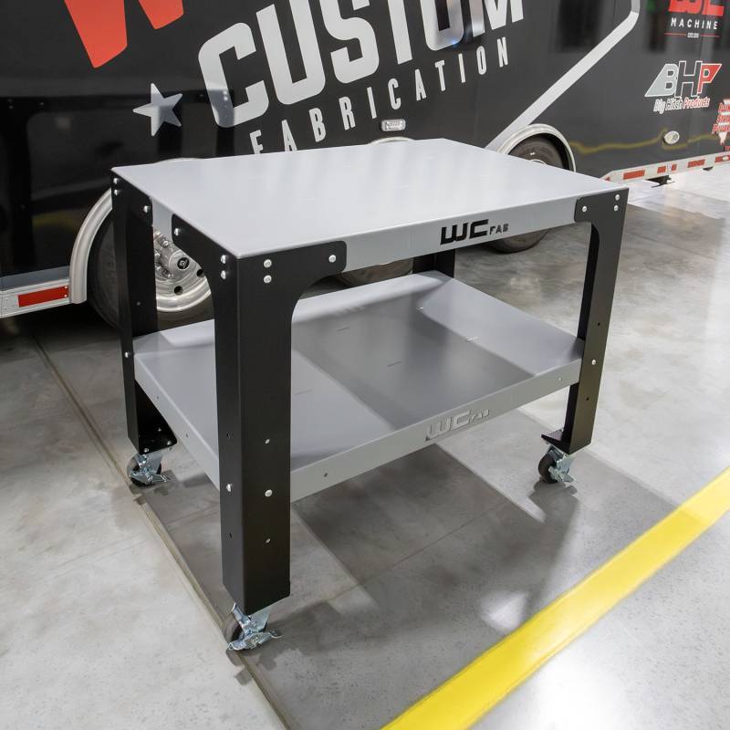 Wehrli Modular Steel Work Bench Top/Shelf Kit - 32in x 48in x .120in Thick (Grey & Raw Steel)