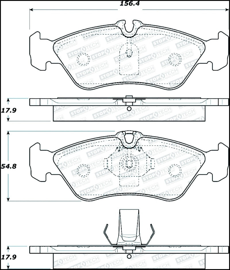 Stoptech 308.1229 Street Brake Pads