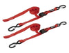 SpeedStrap 12103-2 1In x 10Ft CAM-Lock Tie Down w/ Snap FtSFt Hooks (2 Pack) - Red