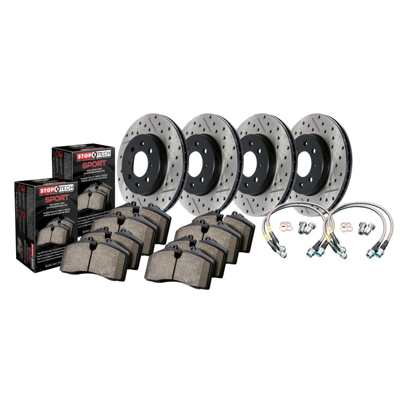 Stoptech 978.4 Sport Axle Pack, Drilled & Slotted, 4 Wheel