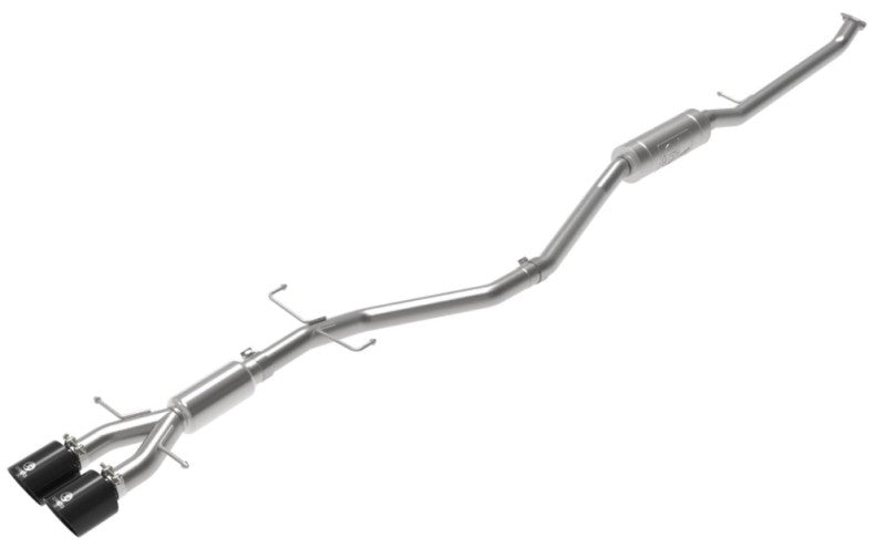 AFE 49-36619-B 2.5in 304SS Cat-Back Exhaust System w/ Black Tips 17-20 fits Ho