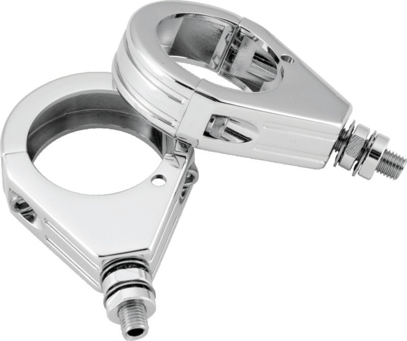 Bikers Choice 482427 Chrome Grooved 39MM Clamp With 5/16-18 Stud Universal Cust