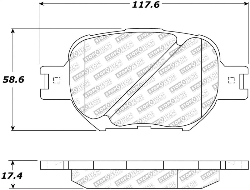 Stoptech 305.0817 Street Select Brake Pads - Front/Rear