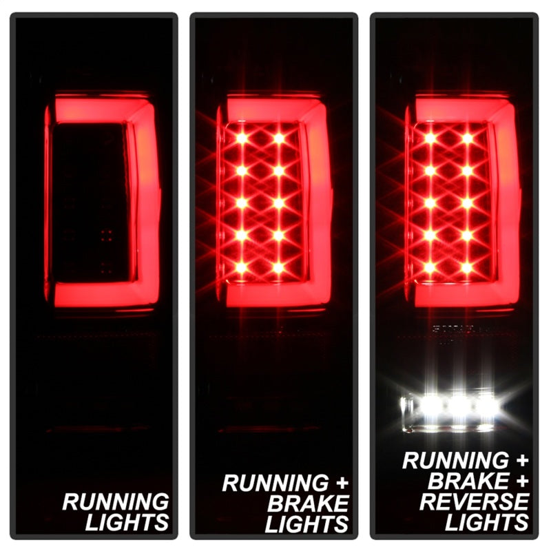 Spyder 5084170 fits Ford 04-08 F-150 Projector Tail Lights - Light Bar DRL LED