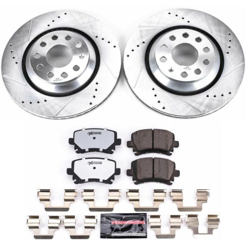 PowerStop K4628-26 09-17 fits Volkswagen CC Rear Z26 Street Warrior Brake Kit