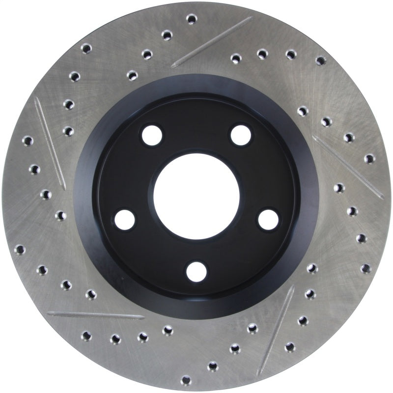 Stoptech 127.67068L 07-13 Jeep Wrangler Slotted & Drilled Left Front Rotor