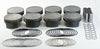 Mahle 197813875 MS LS Piston Set 378ci 4.075in Bore 3.622 Stroke 6.125 Rod -4.5cc 10.0 CR - Set of 8