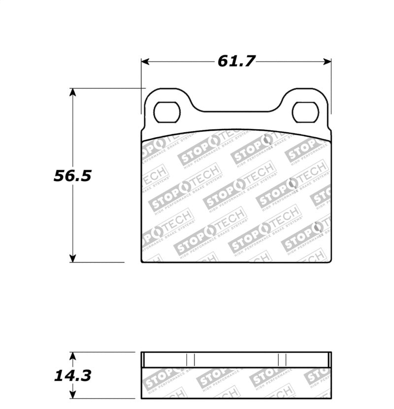 Stoptech 308.0031 Street Touring 98-04 Volvo C70/98-00 V70 Rear Brake Pads