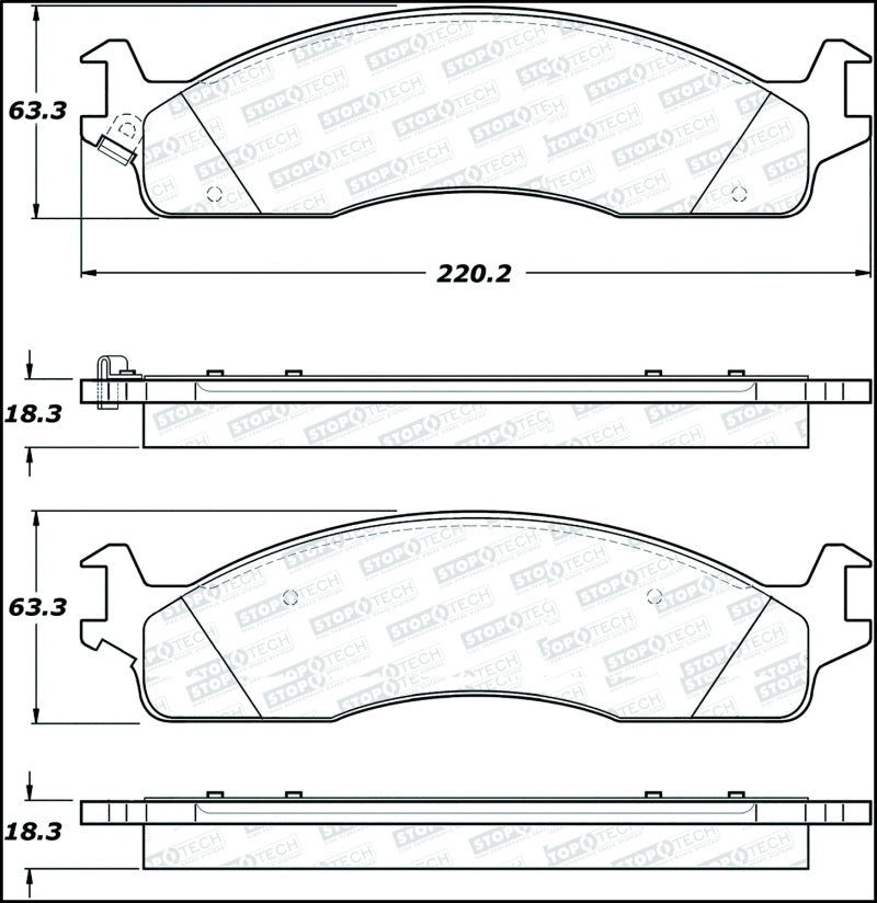 Stoptech 305.0965 Street Select Brake Pads