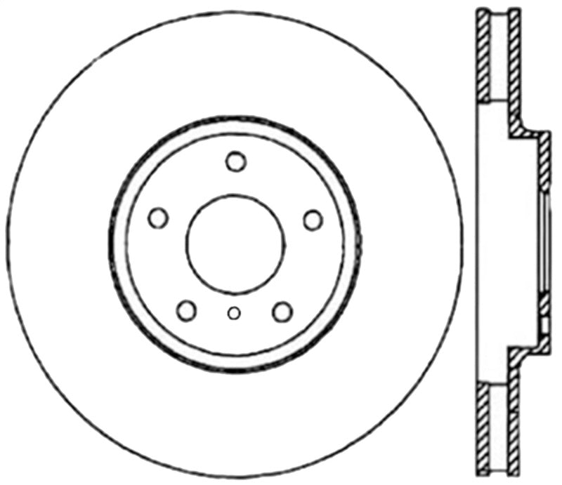 Stoptech 127.42080CL 06-18 Nissan Maxima SportStop Cryo Slotted & Drilled Front Left Rotor