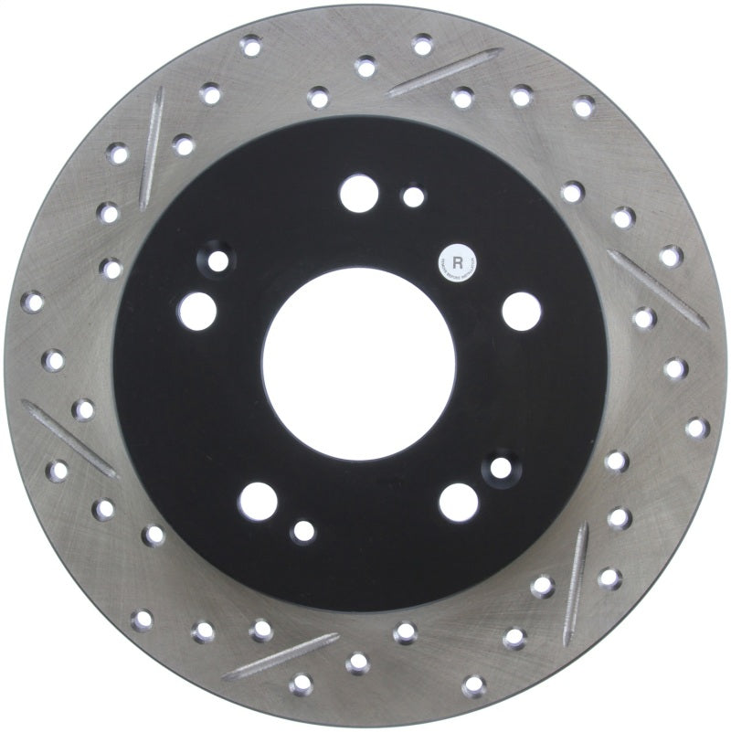 Stoptech 127.40040R 06-09 fits Honda Civic Ex/Si Slotted & Drilled Right Rear Rotor