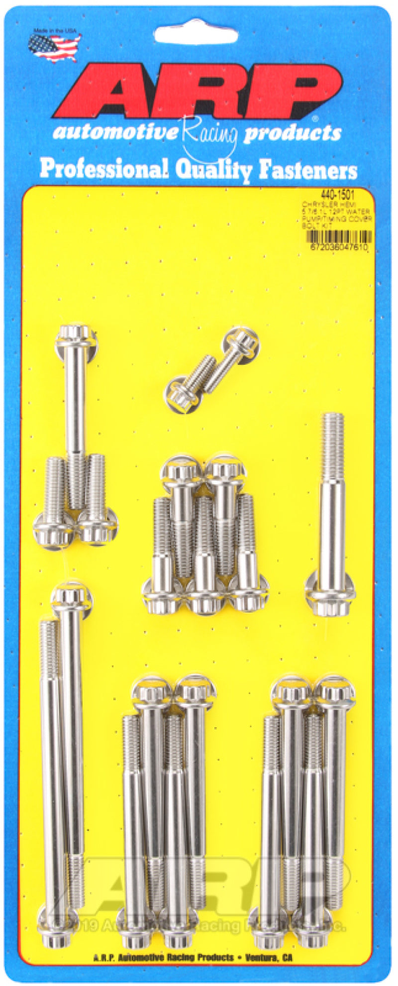 ARP 440-1501 fits Chrysler Hemi 5.7/6.1L Stainless Steel 12pt Water Pump/Timing