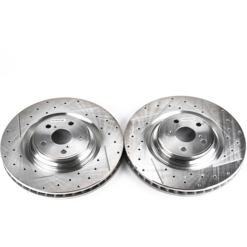 Power Stop JBR1377XPR 10 fits Lexus LS460 Front Drilled & Slotted Rotor - Pair