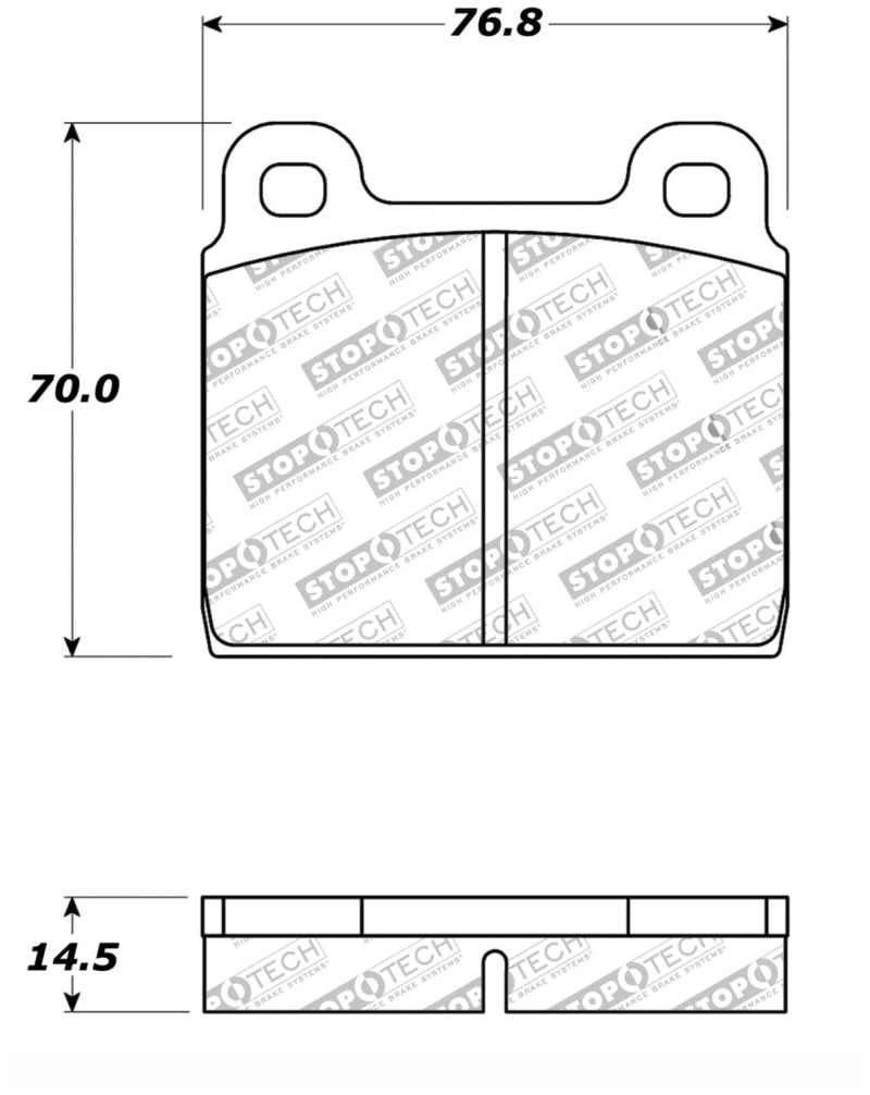 Stoptech 309.0045 Performance 75-95 Alfa Romeo 2000 Spider/Graduate/Veloce Front Brake Pads