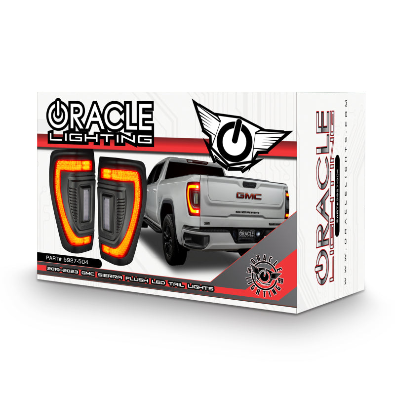 ORACLE Lighting 5927-504-T Oracle 19-23 fits GMC Sierra Black Series Flush Style LED Tail Lights - Factory Halogen