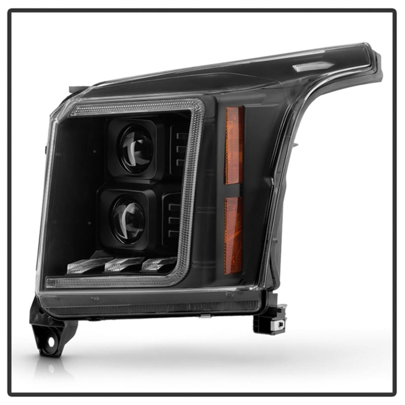 Spyder 15-20 GMC Yukon Halogen Model Only Projector Headlights - Black (PRO-YD-GY15HALSI-SBSEQ-BK)