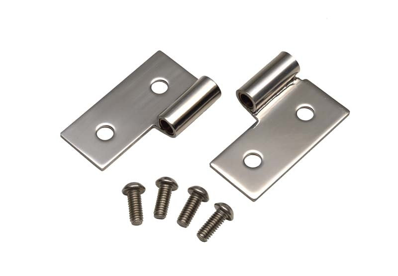 Kentrol 30407 JEEP CJ Wrangler YJ/TJ Lower Door Hinge Pair - Polished Silver