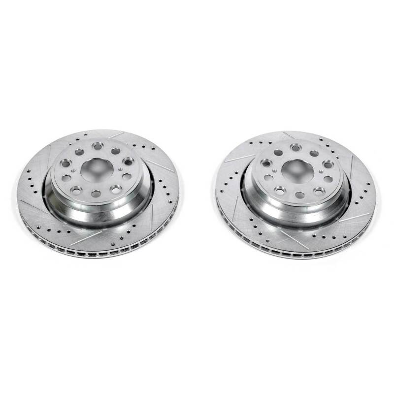 PowerStop fits Lexus 07-17 LS460 Rear Evolution Drilled & Slotted Rotors - Pair