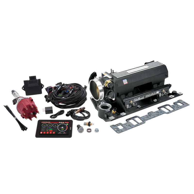 Edelbrock 35823 Pro Flo 4 XT EFI System Seq Port fits SBC Vortec/E-Tec 550 Max HP 29lb/hr Black Finish