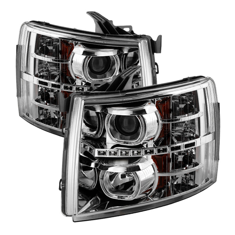 9032202 Xtune fits Chevy 07-13 Silverado 1500/2500/3500 LED Halo Projector Hea