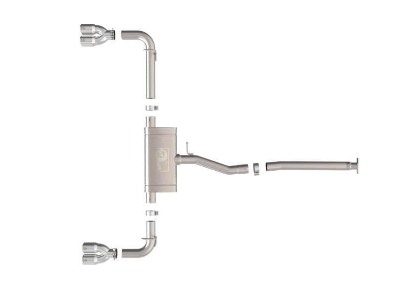 aFe 49-36084-P 22-25 fits Lexus NX250 2.5L SS-304 Cat-Back Exhaust w/ Polished Tips