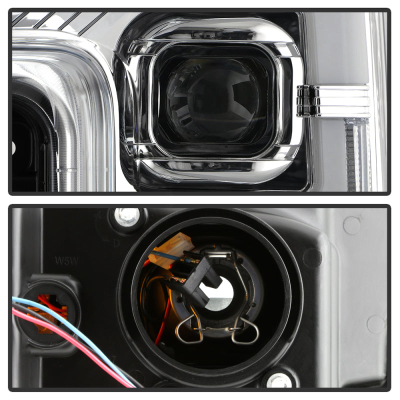 Spyder 5087843 fits Ford 17-18 F250/F350/F450 Halogen Model Only -White Light B