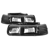 5064240 Xtune fits Chevy 00-06 TahOE Amber Crystal Headlights Black HD-JH-CSIL