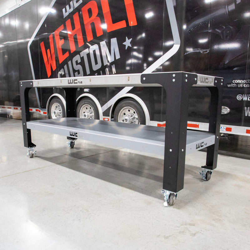 Wehrli Modular Steel Work Bench Top/Shelf Kit - 32in x 90in x .120in Thick (Stainless Steel & Grey)