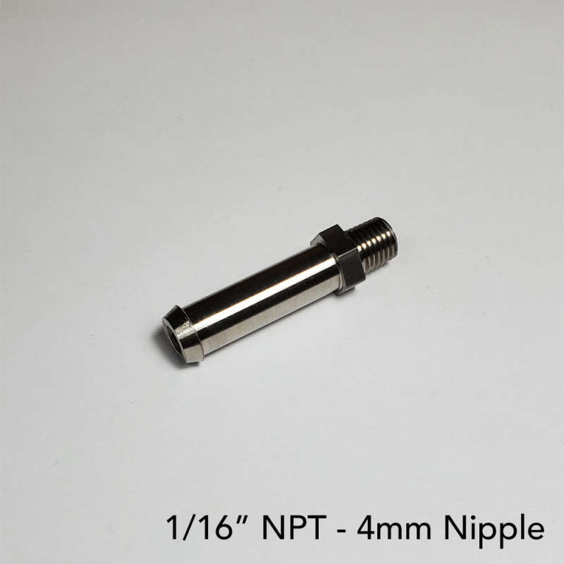 Ticon 124-04000-1040 Industries 4mm Nipple Type 40mm OAL 1/16in NPT Fitting