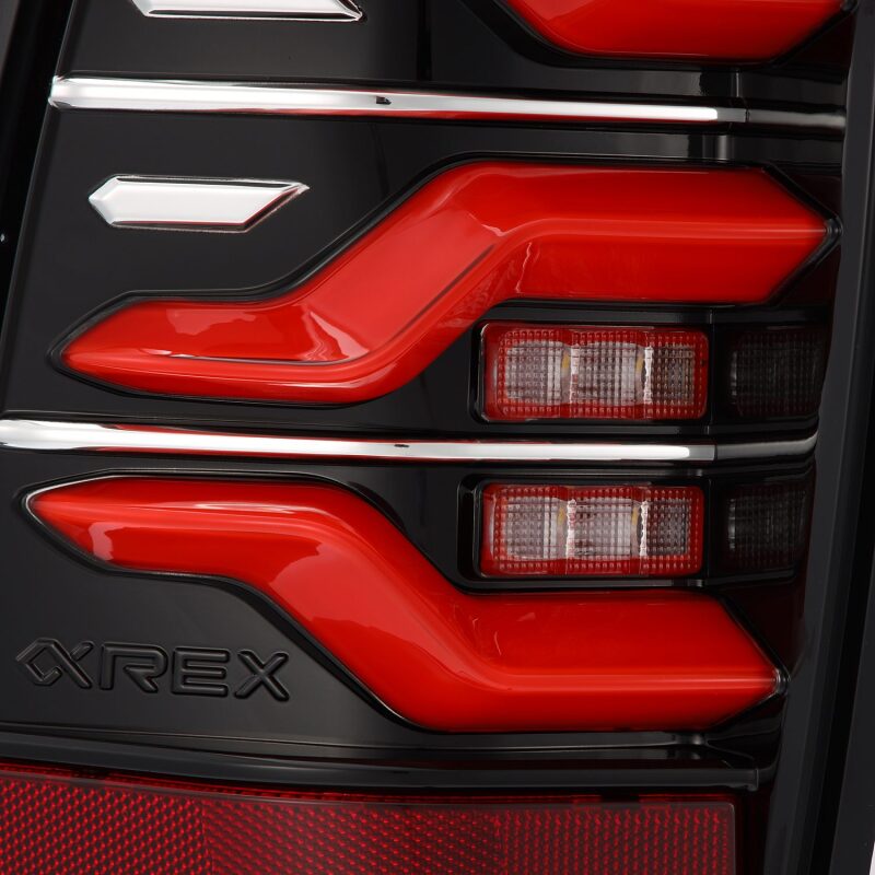 AlphaRex 680070 05-15 fits Toyota Tacoma LUXX LED Taillights Blk/Red w/Activ