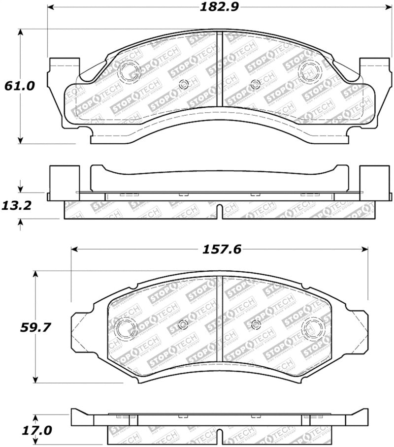 Stoptech 305.0375 Street Select Brake Pads - Front