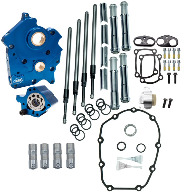 S&S 310-1265 Cycle 2017+ M8 Water Cooled Model Cam Chest Kit w/o Cam - Chrome Pu