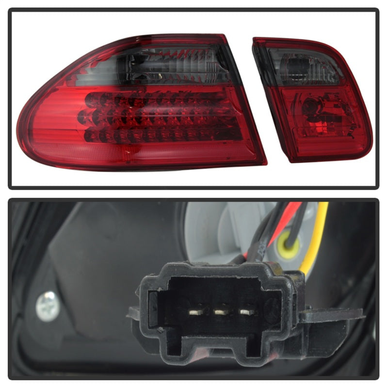 5020659 Xtune fits Mercedes Benz W210 E-Class LED Tail Lights Red Smoke ALT-CL