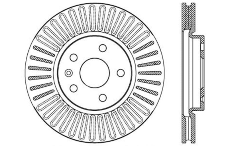 Stoptech 127.62120R Slotted & Drilled Sport Brake Rotor