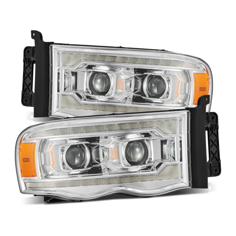 AlphaRex 880568 02-05 fits Dodge Ram 1500 LUXX LED Proj Headlights Plank Styl